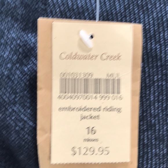 NEW-Coldwater creek riding jacket embroidered - Picture 6 of 8